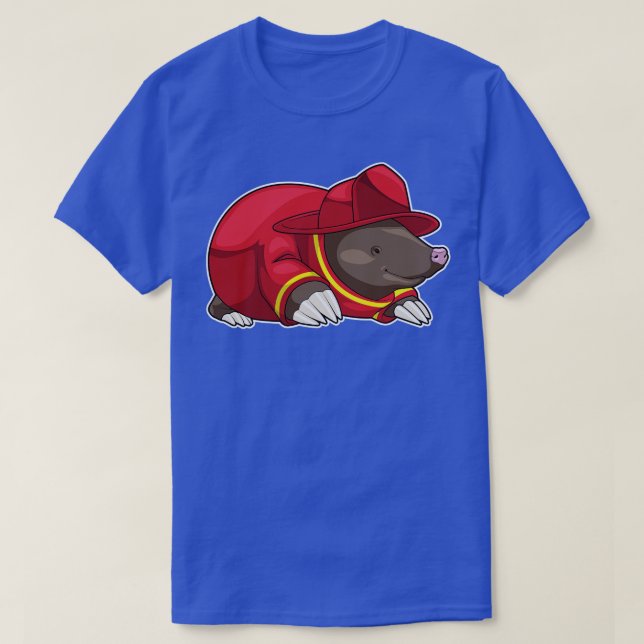 Mole Firefighter Fire department T-Shirt (Design Front)