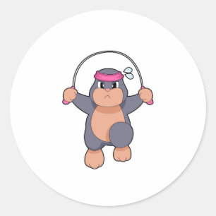 Mole Fitness Rope Classic Round Sticker