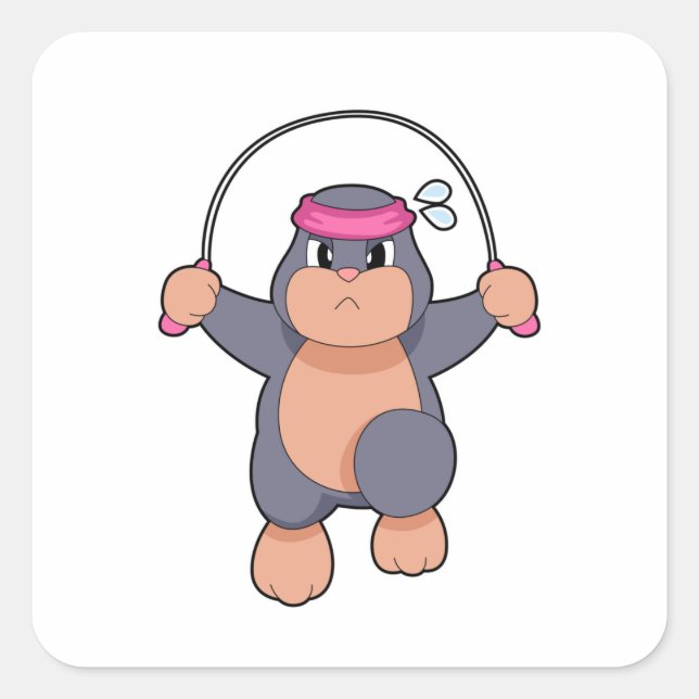 Mole Fitness Rope Square Sticker (Front)