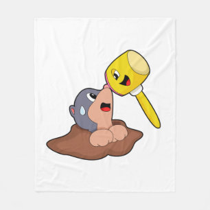 Mole Hammer Fleece Blanket