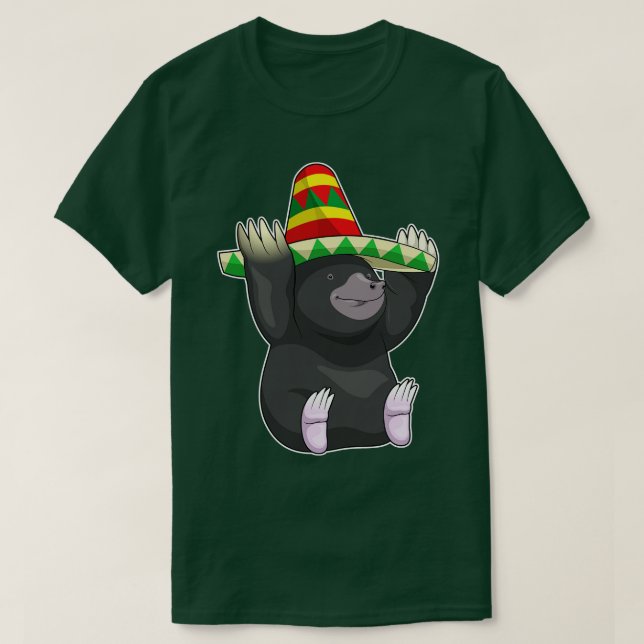 Mole Mexican Hat T-Shirt (Design Front)