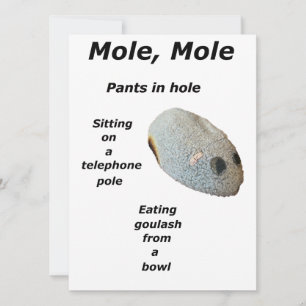 Mole, Mole Poster Holiday Card