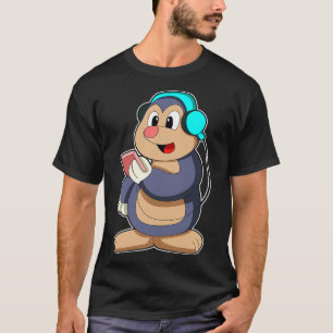 Mole Music with Headphone T-Shirt