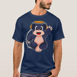 Mole Musician Headphone Music T-Shirt