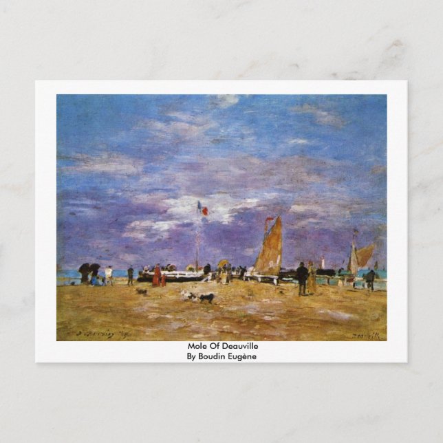 Mole Of Deauville By Boudin Eugène Postcard (Front)