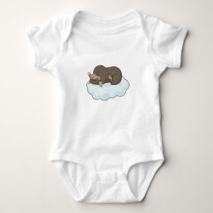 Mole on Clouds Baby Bodysuit