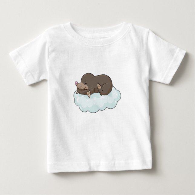 Mole on Clouds Baby T-Shirt (Front)