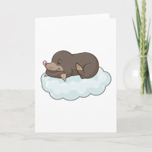 Mole on Clouds Card
