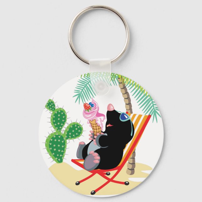 mole on the beach key ring (Front)