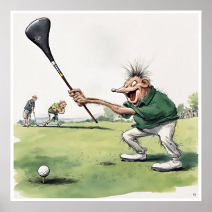 Mole Problems On The 15th - Golf Print