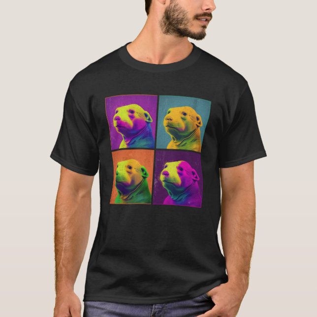 Mole Rat Pop Illustration Colourful Animal Women T-Shirt (Front)