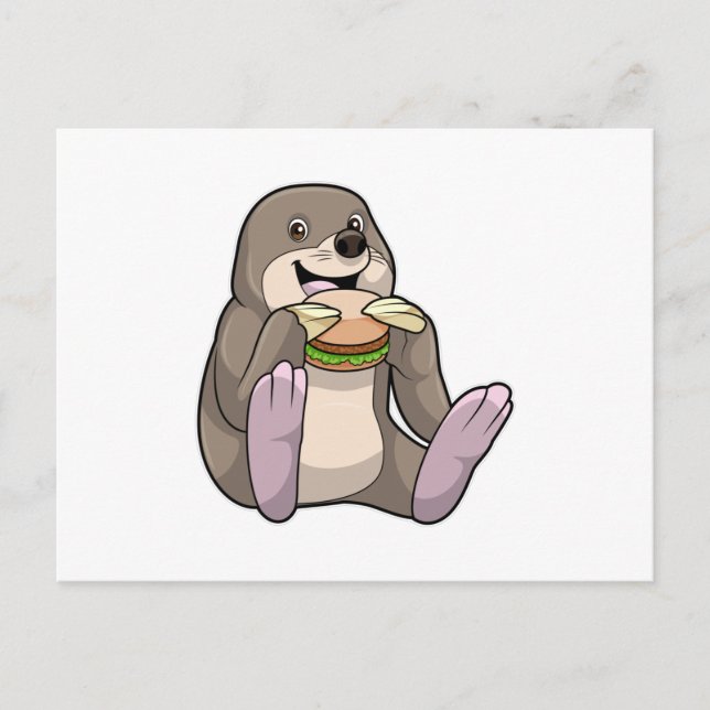 Mole Restaurant Burger Postcard (Front)