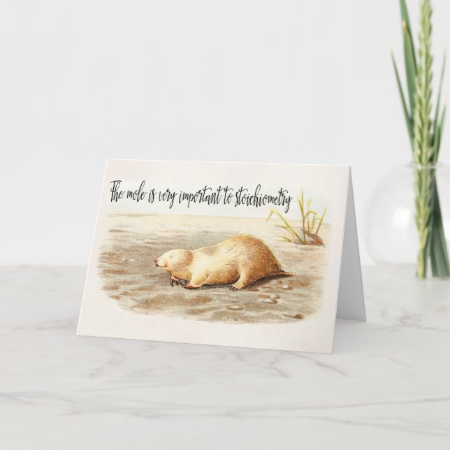 Mole Stoichiometry Chemistry Quote Science Humour Card (Front)