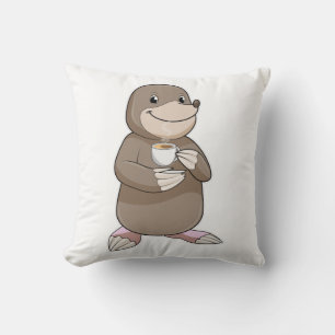 Mole with Coffee Cup Cushion
