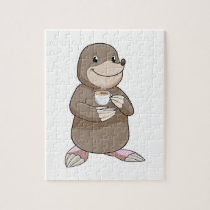 Mole with Coffee Cup Jigsaw Puzzle