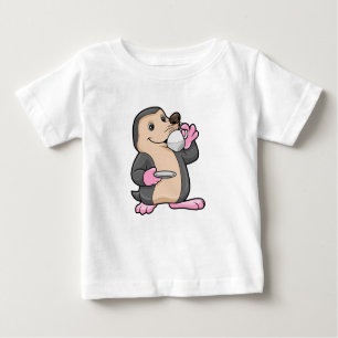 Mole with Cup of Coffee & Saucer Baby T-Shirt