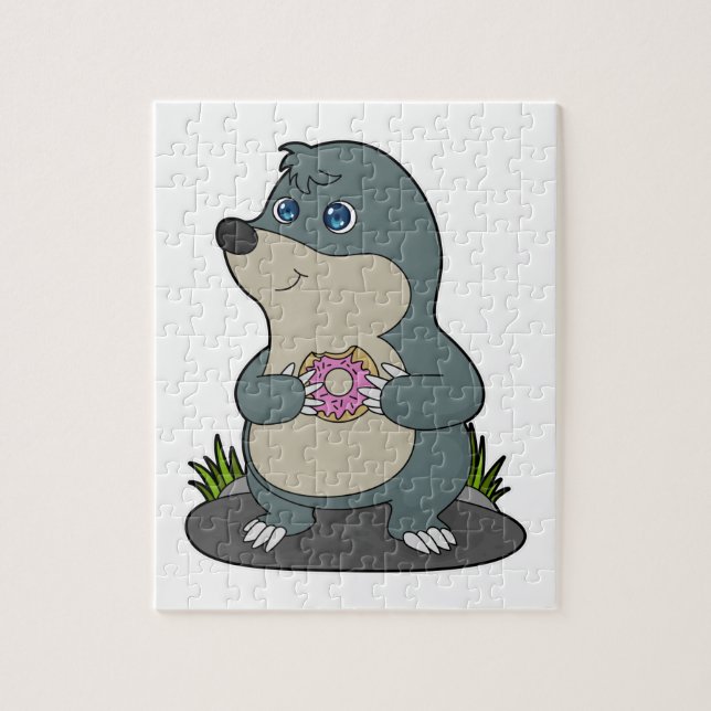 Mole with Donut Jigsaw Puzzle (Vertical)
