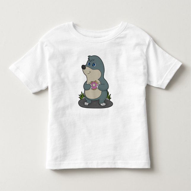 Mole with Donut Toddler T-Shirt (Front)