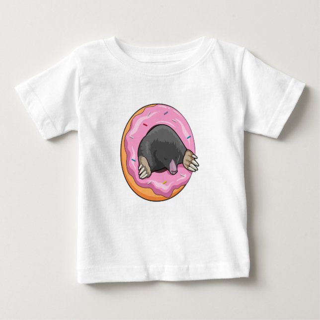 Mole with Doughnut Baby T-Shirt (Front)
