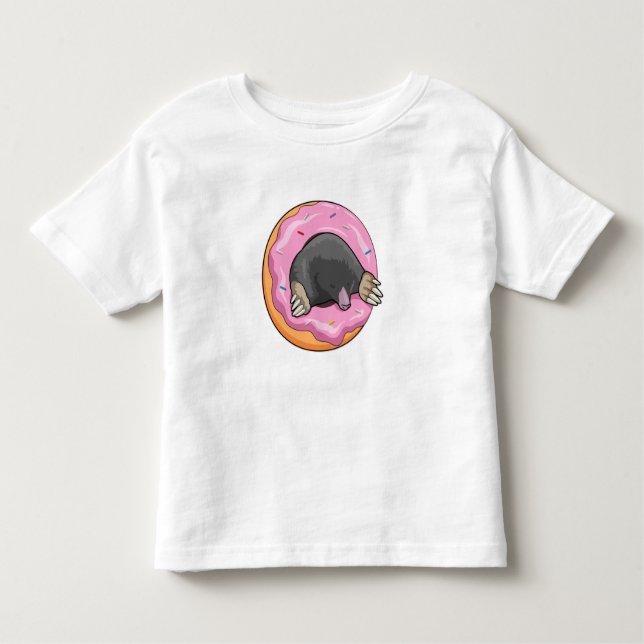 Mole with Doughnut Toddler T-Shirt (Front)
