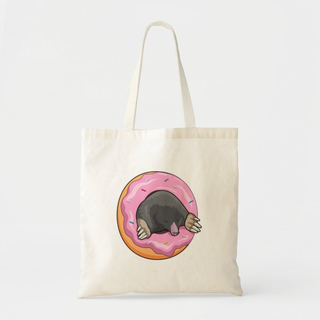 Mole with Doughnut Tote Bag (Front)