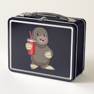 Mole with Drinking mug Metal Lunch Box