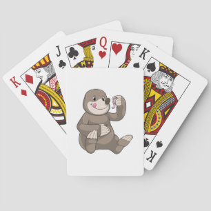 Mole with Earthworm Playing Cards