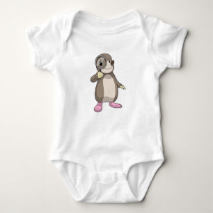 Mole with Magnifying glass Baby Bodysuit