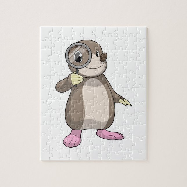 Mole with Magnifying glass Jigsaw Puzzle (Vertical)