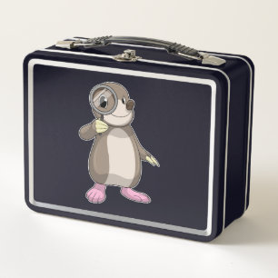 Mole with Magnifying glass Metal Lunch Box