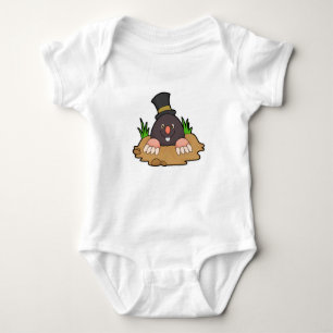 Mole with Molehill & Hat Baby Bodysuit