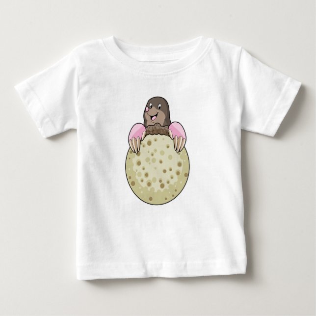 Mole with Moon Baby T-Shirt (Front)