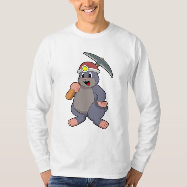 Mole with Pickaxe T-Shirt (Front)