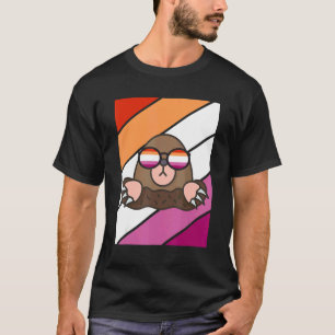Mole With Pride Lesbian Flag LGBTQ Proud Ally Prid T-Shirt