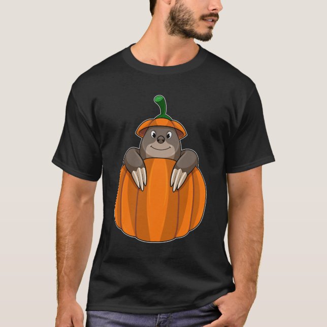 Mole with Pumpkin T-Shirt (Front)
