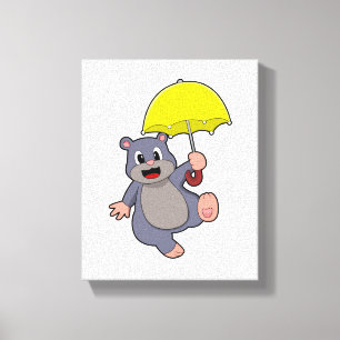 Mole with Umbrella Canvas Print