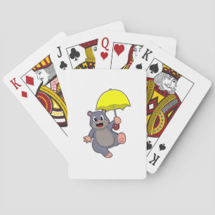 Mole with Umbrella Playing Cards