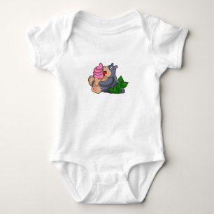 Mole with Waffle ice cream Baby Bodysuit