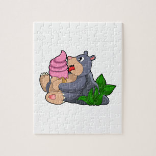 Mole with Waffle ice cream Jigsaw Puzzle
