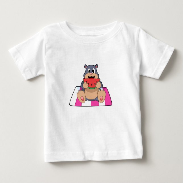 Mole with Watermelon.PNG Baby T-Shirt (Front)