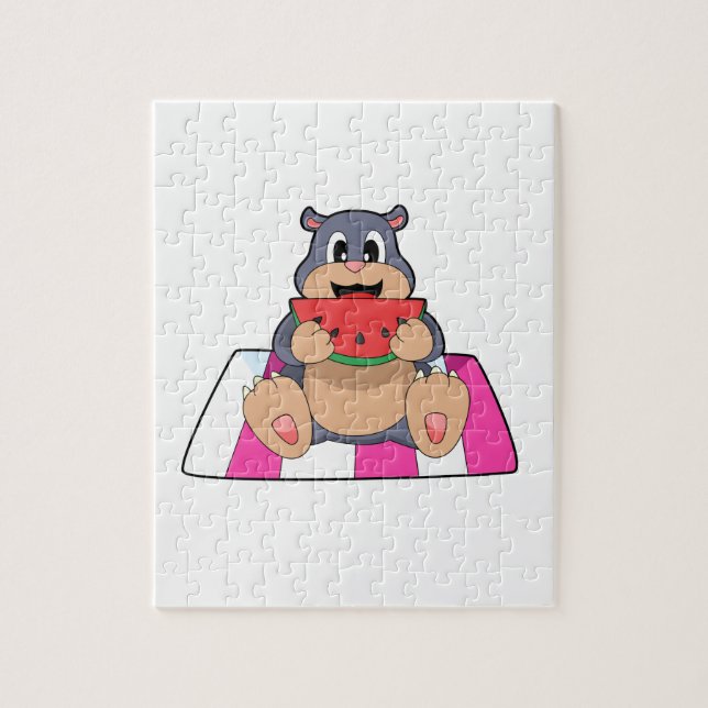 Mole with Watermelon.PNG Jigsaw Puzzle (Vertical)