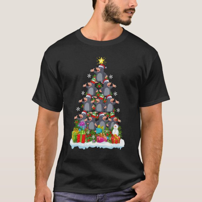 Mole   Xmas Holiday   Mole Christmas Tree T-Shirt (Front)