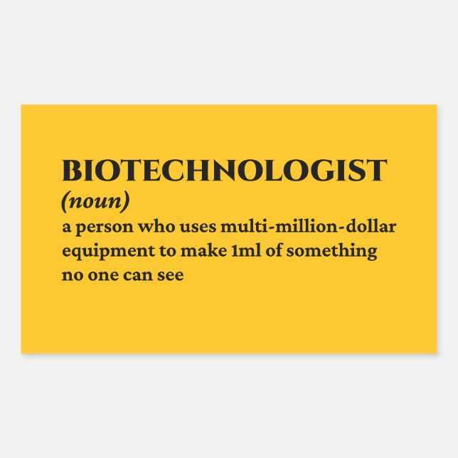 Molecular Biologist Funny Definition Rectangular Sticker (Front)