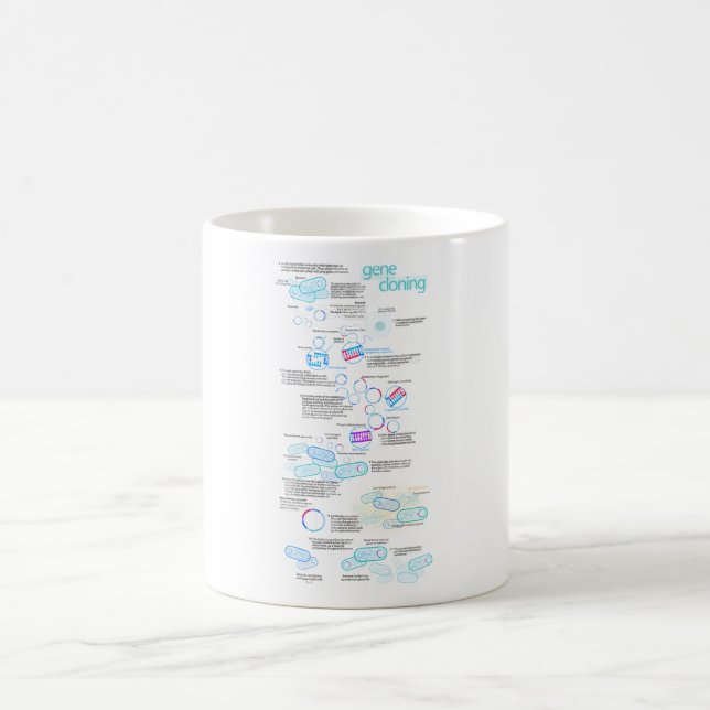 Molecular cloning using bacteria and plasmids coffee mug (Center)