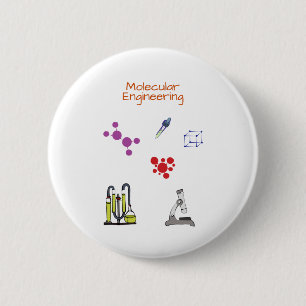 Molecular engineer Chemical engineering 6 Cm Round Badge