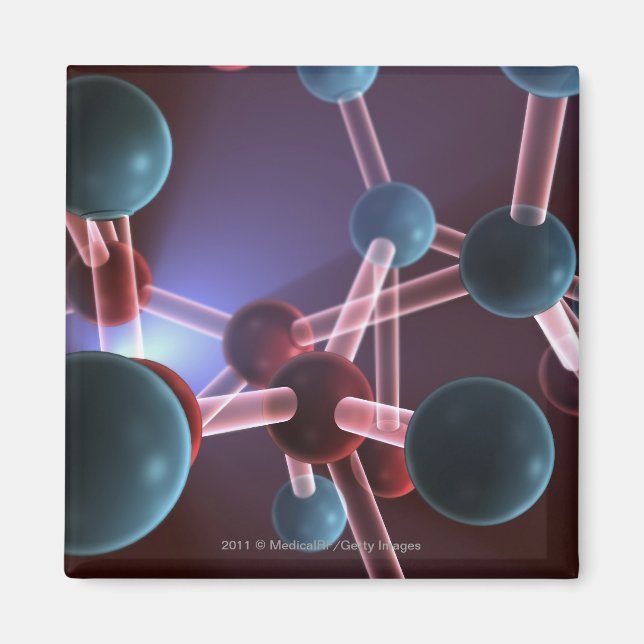 Molecular structure of caffeine magnet (Front)