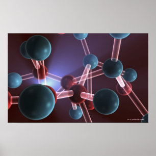 Molecular structure of caffeine poster