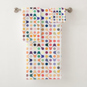 Molecular Structure Pattern Bath Towel Set