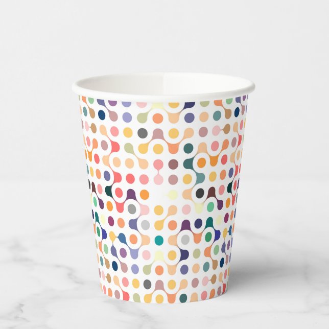 Molecular Structure Pattern Paper Cups (Left)