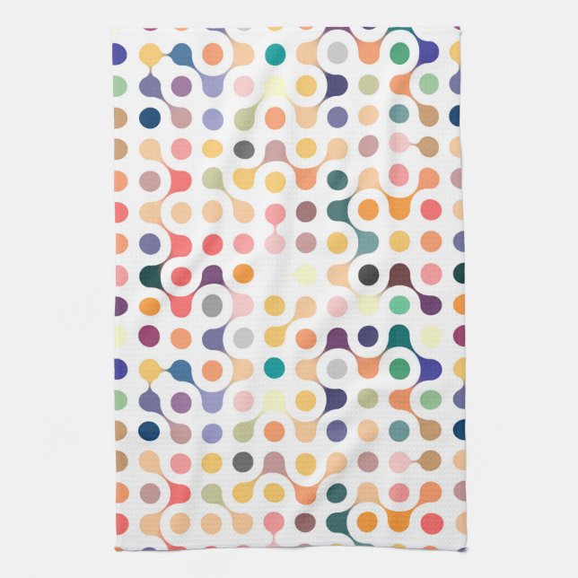 Molecular Structure Pattern Tea Towel (Vertical)